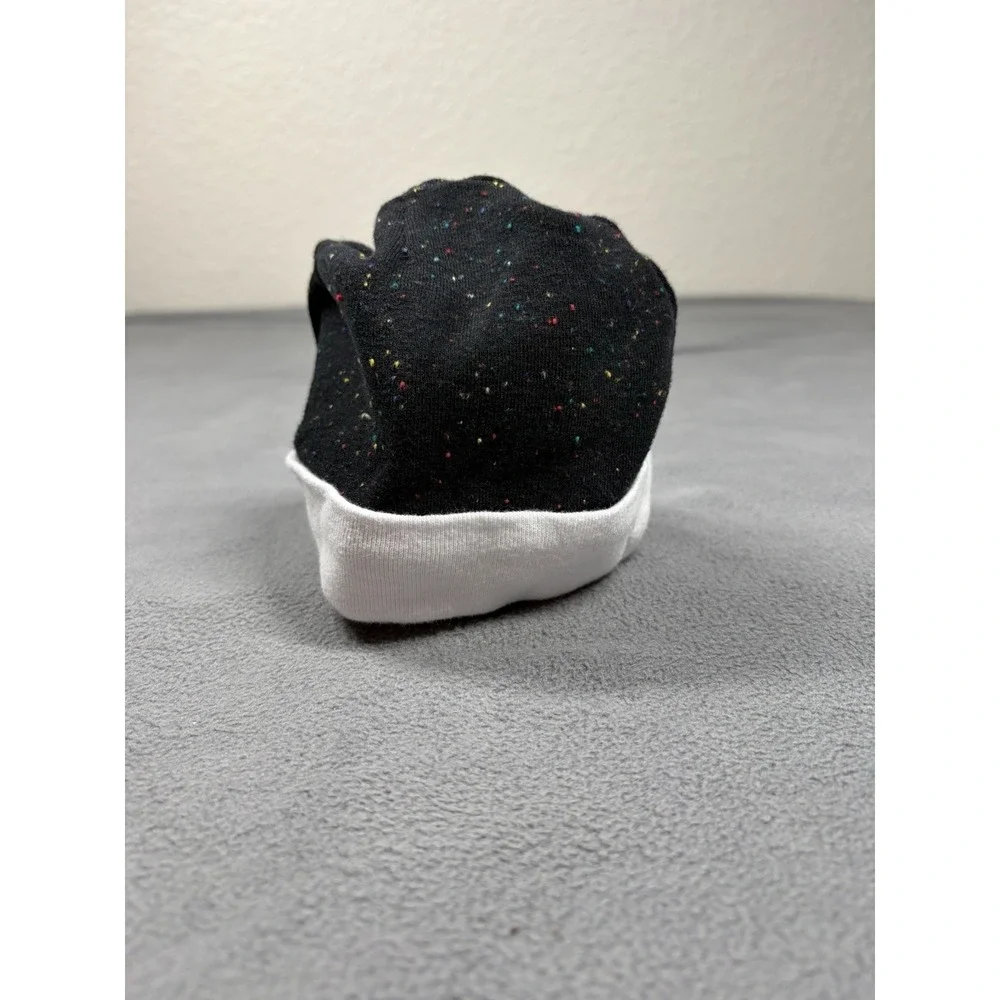 Nike Baby Beanie Hat 0-6 Months Black Speckled Knit Unisex Infant Swoosh